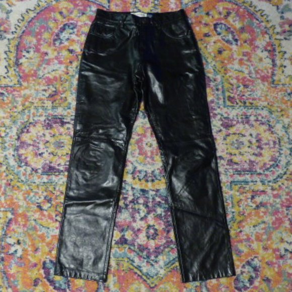 GAP black leather pants Size 6 - Picture 1 of 9